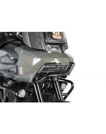 Scheinwerferschutz schwarz eloxiert, mit Schnellverschluss für Harley-Davidson RA1250 Pan America *OFFROAD USE ONLY*