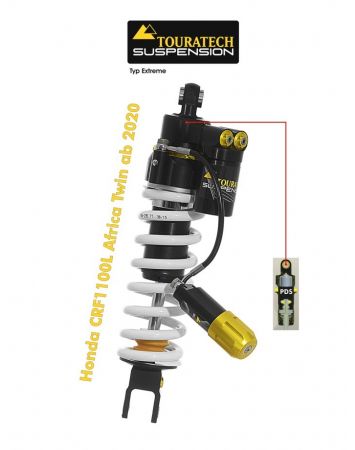 01-403-5871-0 Touratech Suspension Federbein für Honda CRF 1100L Africa Twin ab 2020 Typ Extreme