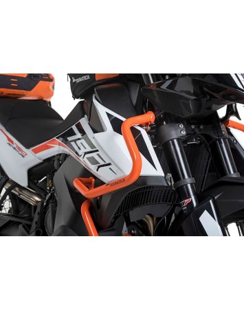 01-372-5162-0 Verkleidungssturzbügel Edelstahl, orange für KTM 890 Adventure (-2022)/ 890 Adventure R (-2022)/ 790 Adventure/ 790 Adventure R (-2022)