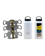 01-050-3219-0 ZEGA Pro/ZEGA Mundo Zubehörhalterset Flaschenhalter zweifach mit 2x Touratech Aluminium Trinkflasche 0,6 Liter