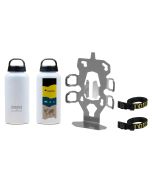 01-050-3417-0 ZEGA Evo Zubehörhalterset Flaschenhalter zweifach mit 2x Touratech Aluminium Trinkflasche 0,6 Liter