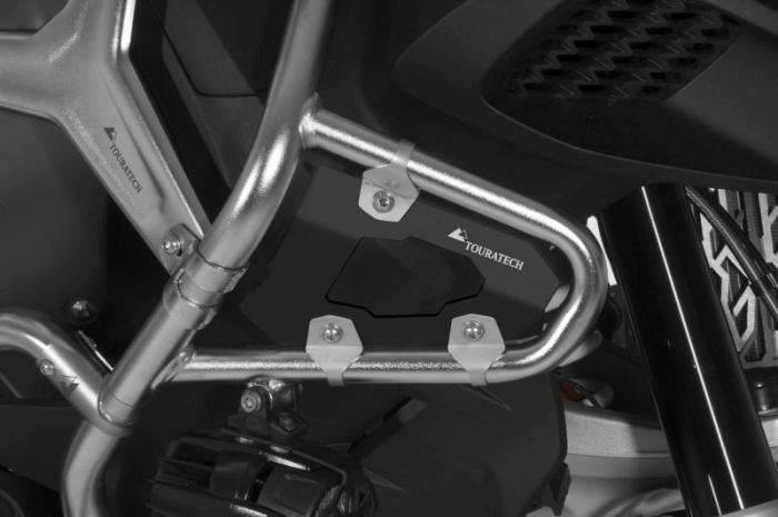 01-045-5167-0 Sichtblende für original BMW R1200GS Adventure Schutzbügel ab 2014, silber/schwarz 