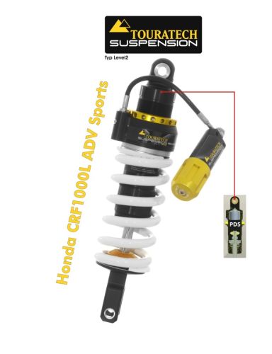 01-402-5862-0 Touratech Suspension Federbein für Honda CRF1000L Adventure Sports ab 2018 Typ Level2/PDS