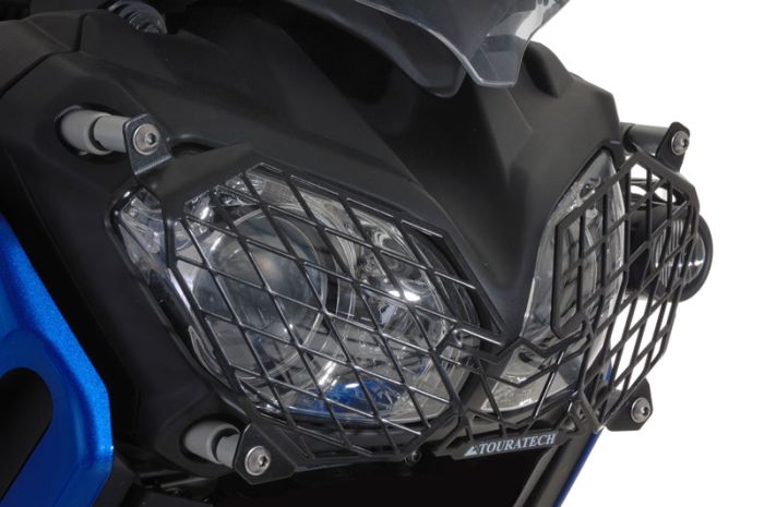 01-046-5095-0 Scheinwerferschutz mit Schnellverschluss für Yamaha XT1200Z Super Tenere, Edelstahl, schwarz *OFFROAD USE ONLY*