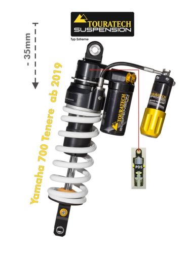 01-632-5871-0 Touratech Suspension Tieferlegung -35mm Yamaha 700 Tenere ab 2019 Typ Extreme