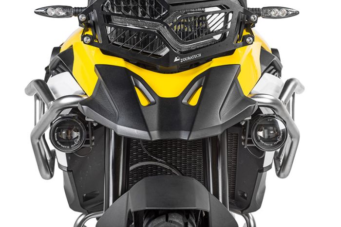 01-082-5473-0 LED Zusatzscheinwerfer Satz Nebel rechts/Fernlicht links für Touratech Sturzbübel (082-5161/082-5163) für BMW F850GS / F750GS