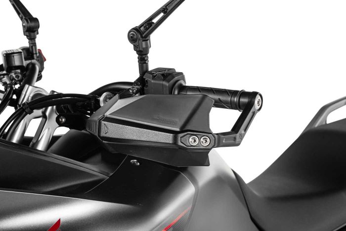 01-401-5661-0 Handprotektoren DEFENSA Expedition, schwarz, Honda XL750 Transalp