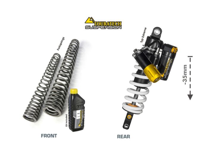 01-632-5866-0 Touratech Suspension WTE Extreme-SET Tieferlegung -35mm für Yamaha 700 Tenere ab 2019