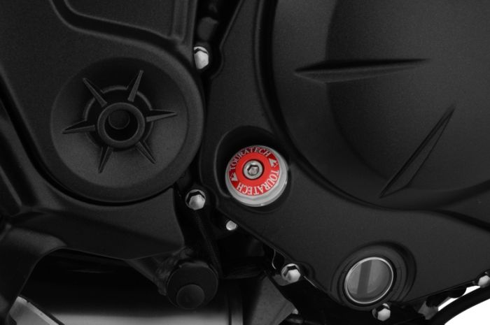 01-408-5231-0 Stopfen für Öleinfüllung rot eloxiert für Kawasaki Versys 650 (ab 2012)/ Versys 1000