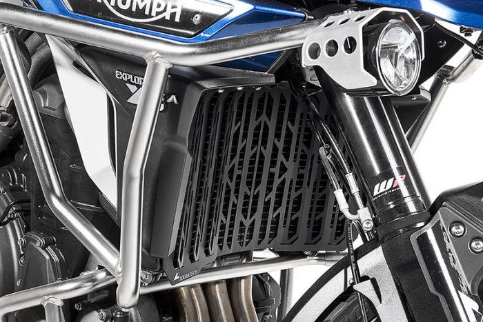 01-422-5017-0 Kühlerschutz, schwarz eloxiert für Triumph Tiger Explorer ab 2016