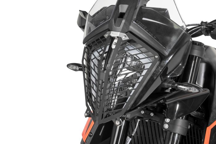01-372-5095-0 Scheinwerferschutz mit Schnellverschluss für KTM 890 Adventure/ R (-2022), 790 Adventure/ R, 390 Adventure *OFFROAD USE ONLY*