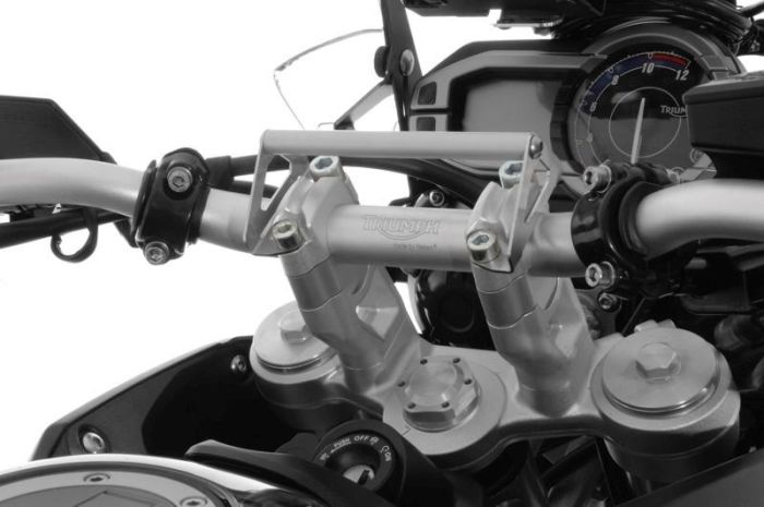 01-421-5410-0 GPS Anbauadapter Lenkerklemmung für Triumph Tiger 900 (-2023)/ 1200 (-2021)/ 800/ Explorer Anbauadapter / GPS-Halter / Navi-Halter Navigationsgerätehalter