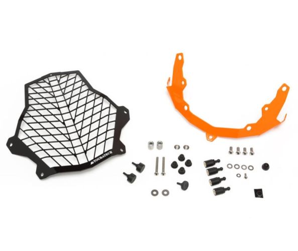 01-371-5096-0 Scheinwerferschutz mit Schnellverschluss, orange, für KTM 1050 Adventure, 1090 Adventure, 1190 Adventure/ R, 1290 Super Adventure *OFFROAD USE ONLY*