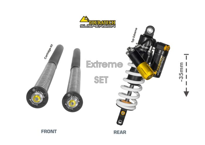 01-632-5867-0 Touratech Suspension WTE Tieferlegung -35mm Typ Extreme für Yamaha 700 Tenere ab 2019
