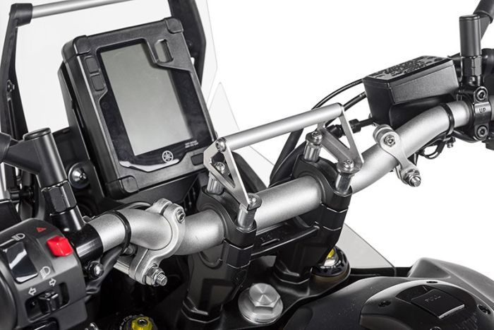 01-632-5411-0 GPS-Anbauadapter auf Lenkerklemmung mit Schrauben für Lenkererhöhung 20 mm, Yamaha Tenere 700 / World Raid, für Navi-Halter