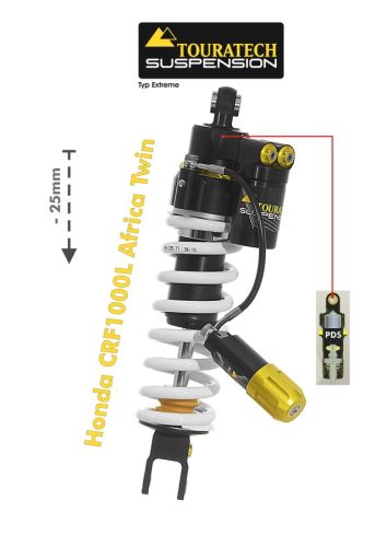 01-402-5878-0 Touratech Suspension Tieferlegung -25mm Honda CRF1000L Africa Twin 2015-2017 Typ Extreme
