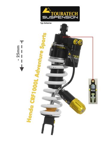 01-402-5873-0 Touratech Suspension Tieferlegung -25mm Honda CRF1000L Adventure Sports  ab 2018 Typ Extreme