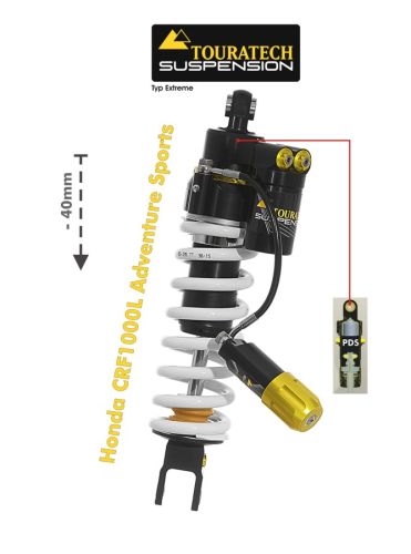 01-402-5864-0 Touratech Suspension Tieferlegung -40mm Honda CRF1000L Adventure Sports ab 2018 Typ Extreme