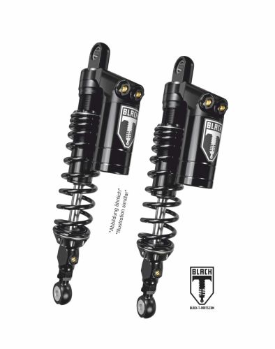 01-660-5811-0 BLACK-T Stereo Federbein Set Stage3 mit Reservoir für Harley Davidson FLH / FLTR Road Glide / Road King / Street Glide 2015-2020 (Länge 12 Zoll)