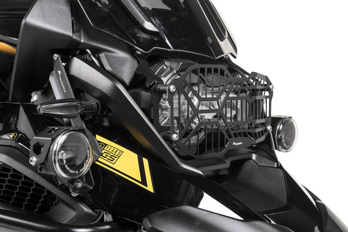 01-037-5095-0 Scheinwerferschutz schwarz, mit Schnellverschluss für LED Kurvenlicht Hauptscheinwerfer für BMW R1250GS/ R1250GS Adventure *OFFROAD USE ONLY*
