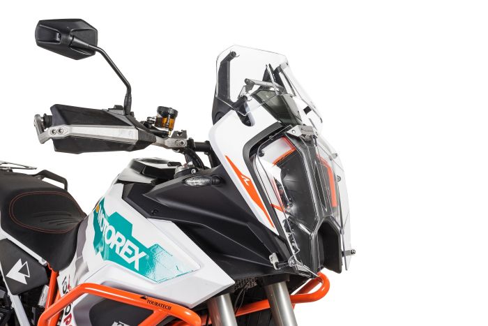 01-373-5090-0 Scheinwerferschutz Makrolon mit Schnellverschluss für KTM 1290 Super Adventure S/R ab 2021 *OFFROAD USE ONLY*