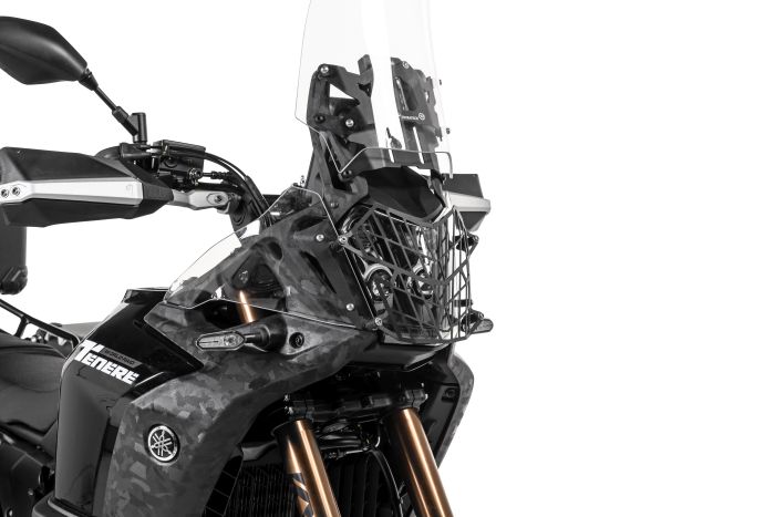 01-632-5096-0 Scheinwerferschutz schwarz mit Schnellverschluss für Yamaha Tenere 700 World Raid *OFFROAD USE ONLY*