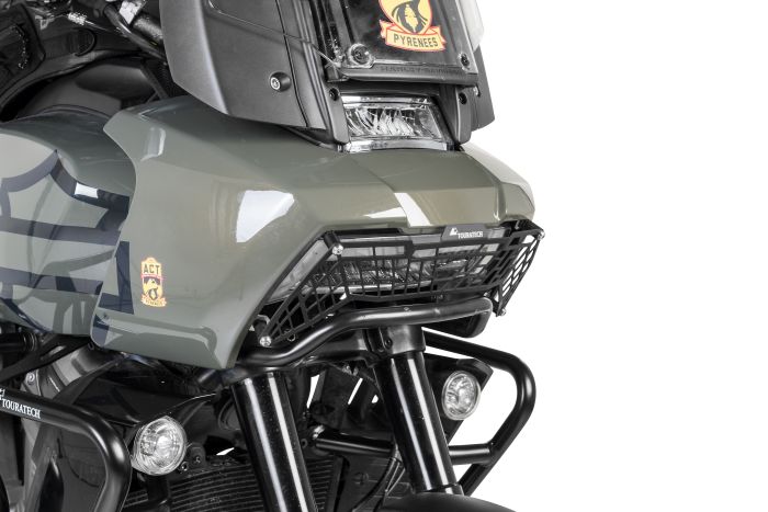 01-440-5095-0 Scheinwerferschutz schwarz eloxiert, mit Schnellverschluss für Harley-Davidson RA1250 Pan America *OFFROAD USE ONLY*