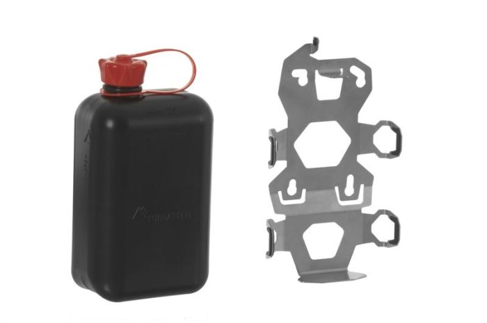 01-050-3212-0 ZEGA Pro2 Zubehörhalterset, Kanisterhalter inkl. Benzinkanister Touratech 2 Liter