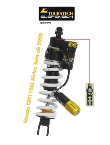01-403-5871-0 Touratech Suspension Federbein für Honda CRF 1100L Africa Twin ab 2020 Typ Extreme