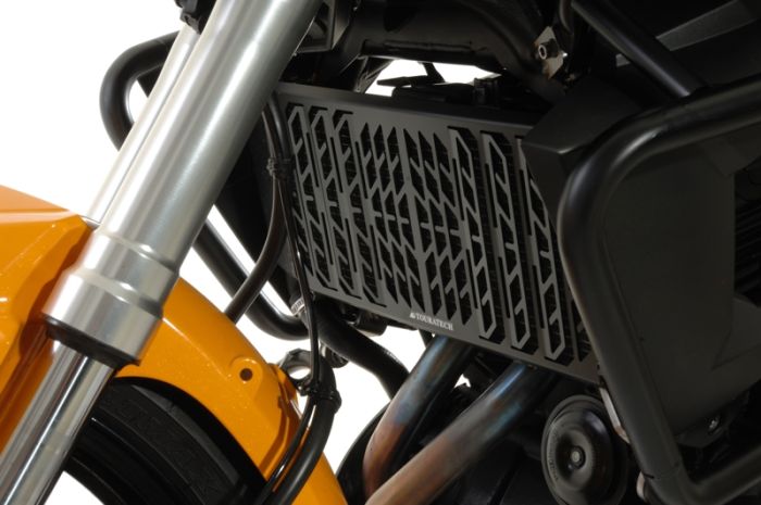 01-408-5015-0 Kühlerschutz für Kawasaki Versys 650 (2012-2014), aluminium, schwarz