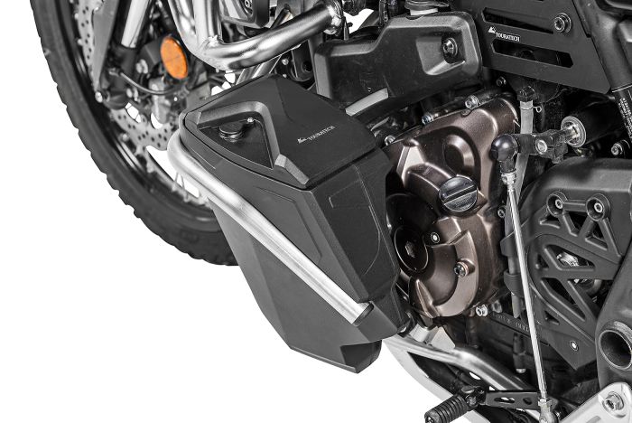 01-632-5166-0 Werkzeugbox mit Motorsturzbügel - Nachrüstsatz - linke Seite, Edelstahl für Yamaha Tenere 700