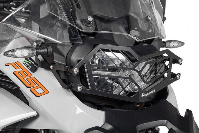 01-082-5096-0 Scheinwerferschutz Edelstahl schwarz mit Schnellverschluss für BMW F900GS Adventure/ F850GS Adventure *OFFROAD USE ONLY*