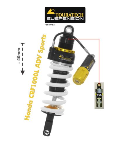 01-402-5863-0 Touratech Suspension Tieferlegung (-40mm) für Honda CRF1000L Adventure Sports (2018-) Typ Level2