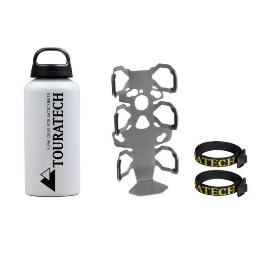 01-050-3218-0 ZEGA Pro/ZEGA Mundo Zubehoerhalterset Flaschenhalter einfach mit Touratech Aluminium Trinkflasche 0,6 Liter