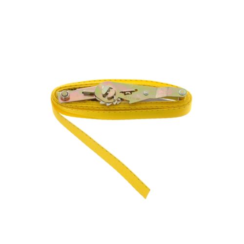 01-055-0037-0 Spanngurt mit Ratsche *gelb*, zugelassen fuer gewerbliche Nutzung