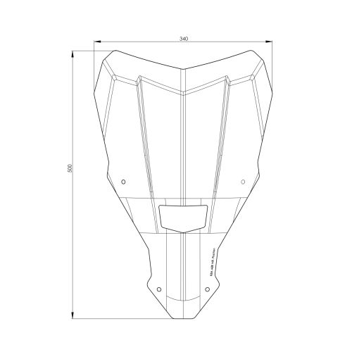 01-403-6222-0 Windschild L getoent fuer Honda CRF1100L Africa Twin (-2023)