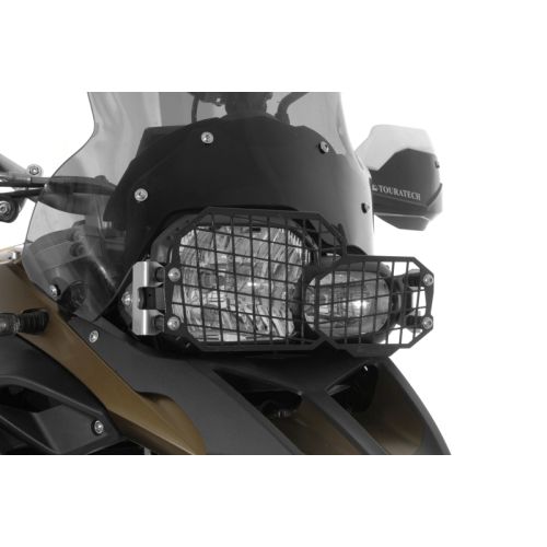 01-048-5095-0 Scheinwerferschutz Edelstahl schwarz mit Schnellverschluss fuer BMW F650GS(Twin)/F700GS/F800GS/F800GS Adventure *OFFROAD USE ONLY*