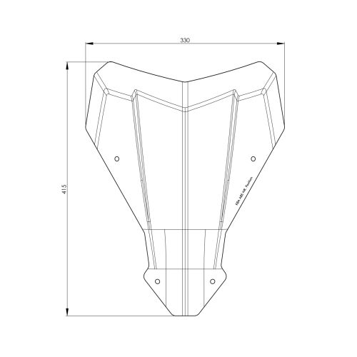 01-403-6212-0 Windschild M getoent fuer Honda CRF1100L Africa Twin (-2023)