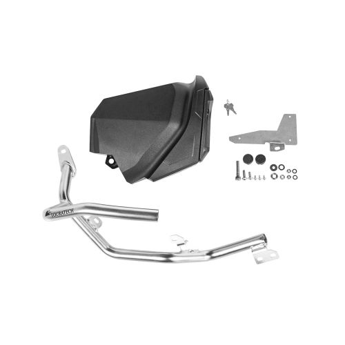 01-632-5166-0 Werkzeugbox mit Motorsturzbuegel - Nachruestsatz - linke Seite, Edelstahl fuer Yamaha Tenere 700