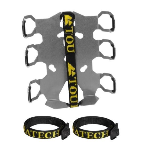 01-050-3219-0 ZEGA Pro/ZEGA Mundo Zubehoerhalterset Flaschenhalter zweifach mit 2x Touratech Aluminium Trinkflasche 0,6 Liter
