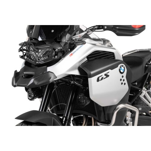 01-082-5096-0 Scheinwerferschutz Edelstahl schwarz mit Schnellverschluss fuer BMW F900GS Adventure/ F850GS Adventure *OFFROAD USE ONLY*