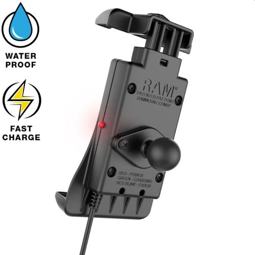 01-068-0238-0 RAM Mount induktive Quick-Grip Smartphone-Halterung mit Einhand-Federauszug