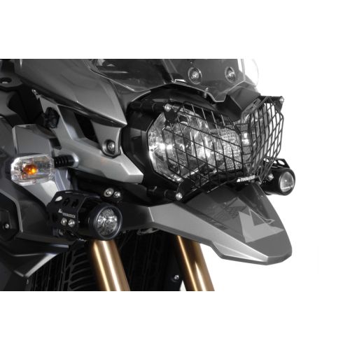 01-420-5095-0 Scheinwerferschutz Edelstahl schwarz mit Schnellverschluss Triumph Tiger 800/ 800XC/ 800XCx und Tiger Explorer *OFFROAD USE ONLY*