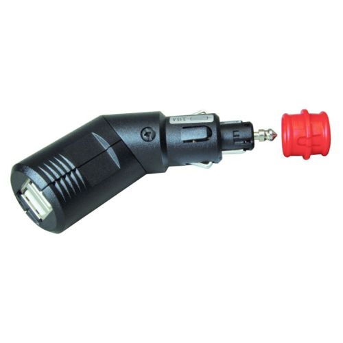 01-030-0065-0 Doppel USB Ladestecker, winkelbar, 12V / 5V, 2 x 2.5A Zigarettenanzuender- und Bordnetz-Steckdosen
