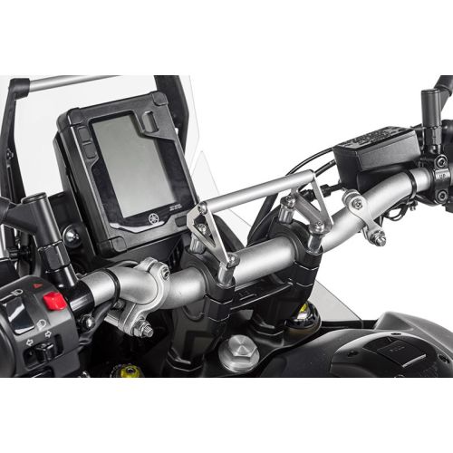 01-632-5411-0 GPS-Anbauadapter auf Lenkerklemmung mit Schrauben fuer Lenkererhoehung 20 mm, Yamaha Tenere 700 / World Raid, fuer Navi-Halter