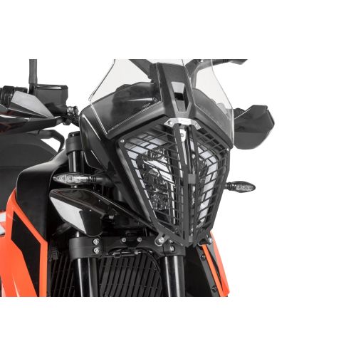 01-372-5095-0 Scheinwerferschutz mit Schnellverschluss fuer KTM 890 Adventure/ R (-2022), 790 Adventure/ R, 390 Adventure *OFFROAD USE ONLY*