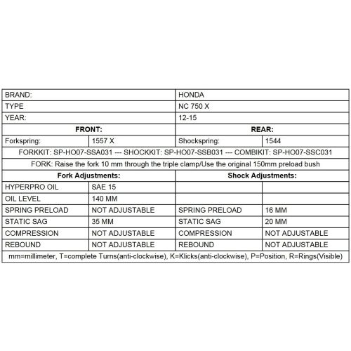 01-405-5838-0 Progressive Gabelfedern fuer Honda NC750X 2012-2015