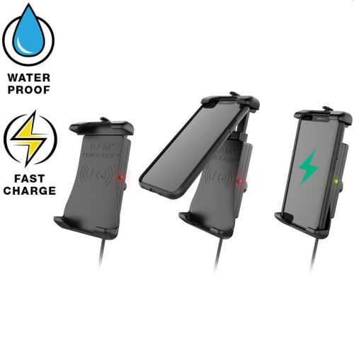 01-068-0238-0 RAM Mount induktive Quick-Grip Smartphone-Halterung mit Einhand-Federauszug