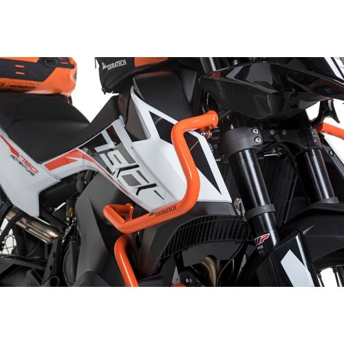 01-372-5162-0 Verkleidungssturzbuegel Edelstahl, orange fuer KTM 890 Adventure (-2022)/ 890 Adventure R (-2022)/ 790 Adventure/ 790 Adventure R (-2022)