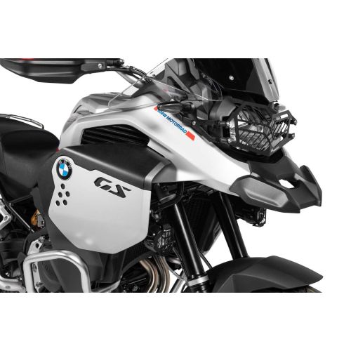 01-082-5096-0 Scheinwerferschutz Edelstahl schwarz mit Schnellverschluss fuer BMW F900GS Adventure/ F850GS Adventure *OFFROAD USE ONLY*